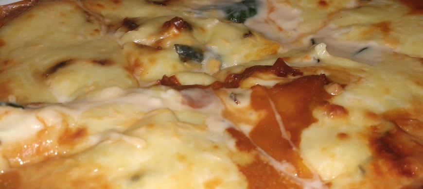 Lasaña de calabacín con boloñesa de pavo