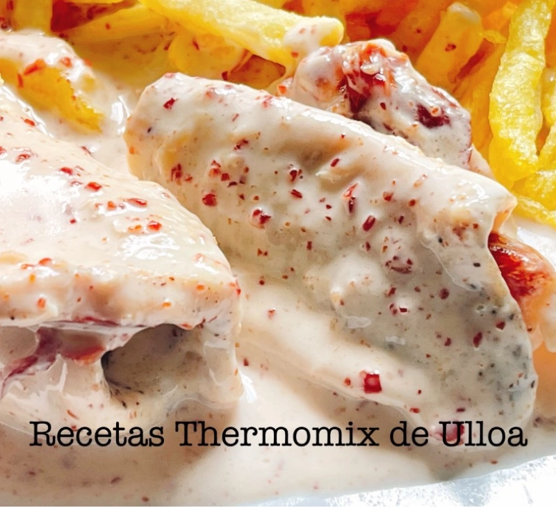 ¡RECETA EXCLUSIVA! Rollitos de pollo y jamón ibérico con salsa ibérica en Thermomix. ¡Rápidos, fáciles y deliciosos!