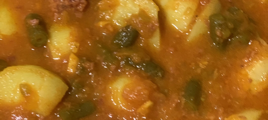 Guiso de Judias Verdes con Corned Beef (conbi) en el Thermomix